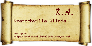 Kratochvilla Alinda névjegykártya